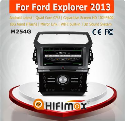 HIFIMAX Android 4.4.4 car dvd player for Ford Exporler 2013 with 4 Core CPU 16G Hard disk HD1024*600 capacitive screen