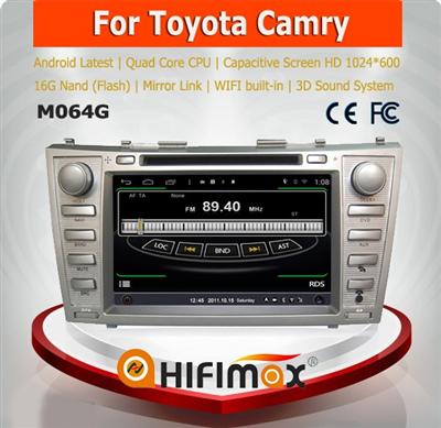 HIFIMAX Android 4.4.4 automobile dvd gps for Toyota Camry car navigation for Toyota Camry with car accessories