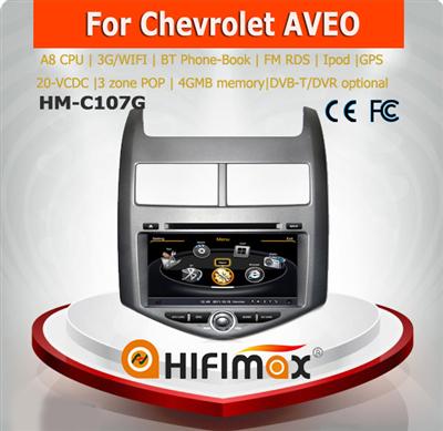 Hifimax car dvd gps navigation system for Chevrolet AVEO 2011-2013 WITH A8 CHIPSET DUAL CORE 1080P V-20 DISC WIFI 3G DVR