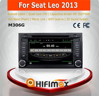 HIFIMAX Android 4.4.4 7'' car radio dvd player for Seat Leon 2013 with bulit-in wifi & mirror link function