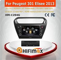 Hifimax car dvd gps FOR Peugeot 301 Elisee 2013 WITH A8 CHIPSET DUAL CORE 1080P V-20 DISC WIFI 3G INTERNET DVR
