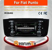 HIFIMAX Android 4.4.4 car radio dvd gps navigation system for Fiat Punto WITH Capacitive screen+SD 1024*600 Resolution