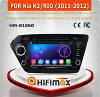 HIFIMAX 8'' Android 5.1.1 car radio audio stereo for KIA K2 Capacitive screen bluetooth dvd 16GB Quad-core