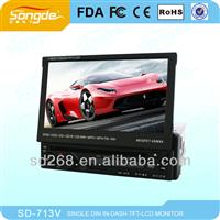 Universal one din car dvd player with TV