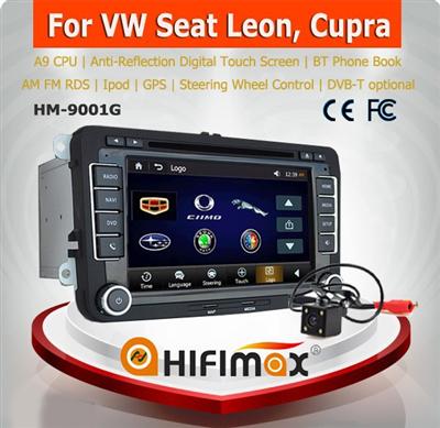 HIFIMAX car dvd player gps for seat leon cupra with radio mirror link box free map free shipping free camera