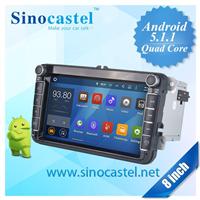 In stock!!! 8.0 inch Android 5.1.1 A9 Quad core 1.6 GHZ GPS Navigation Car DVD player for VW