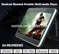 9 inch Ipad Design TFT-LCD headrest bracket monitor with HDMI,support USB,MP5,SD,1080P (new design )Model number :SJ-9019