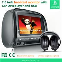 9 inch car dvd OEM support headrest dvd with touch screen and wireless earphone