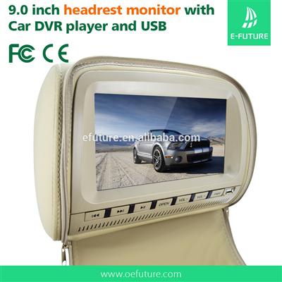 9inch Digital Panel Car Headrest Monitor, USB/SD Card and IR Transmitter Function