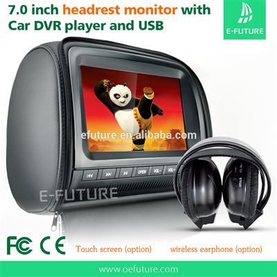 Brand new 9 inch car dvd OEM support headrest dvd with touch screen + wireless earphone