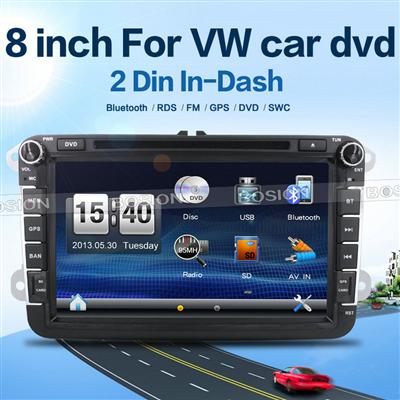 8inch In-dash 2 Din Car DVD CD Multimedia Player for Volkswagen Navigation in Car Entertainment