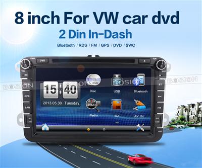 Cheap Wholesale 2-din 8 inch Big Touch Screen Bluetooth Stereo System Car Radio GPS for VW