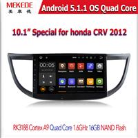 MEKEDE 10.1'' capacitive screen Android 5.1.1 Quad core car headunit GPS navi player for CRV 2012 with radio WIFI