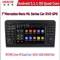 Factory price +PX3 RK3188 android 5.1.1 Quad Core CAR DVD player GPS Navigation For Mercedes-Ben-z ml