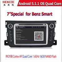 Factory price +PX3 RK3188 android 5.1.1 Quad Core CAR DVD player GPS Navigation For Mercedes-Ben-z Smart