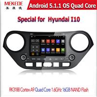 7inch New Car Electronic auto radio audio 2 din android 5.1.1 car dvd player stereo GPS Navigation for HYUNDAI I10 2014 2015