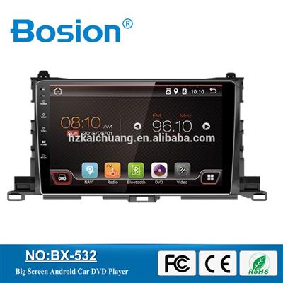 Bosion Factory OEM Toyota Highlander 2015 with Full Touch Screen Car Audio System Android Radio Multimedia Bluetooth