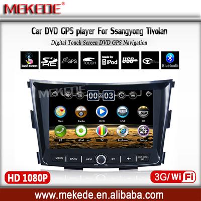 MEKEDE factory 2 Din car Gps Navigation Multimedia navigation for Ssangyong Tivolan Auto Dvd System with Bluetooth Radio