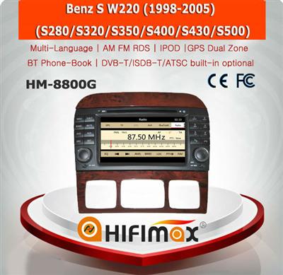 HIFIMAX WIN CE 6.0 Car DVD Player For Mercedes Benz S W220 1998-2005 Car DVD GPS Navigation System