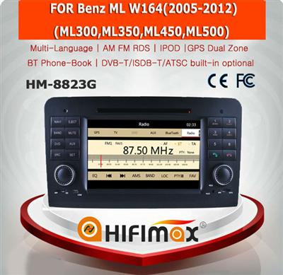 HIFIMAX WIN CE 6.0 Car DVD GPS For Mercedes Benz ML W164 2005-2012 Car GPS Navigation System