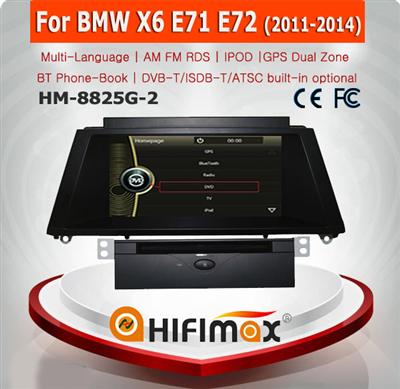 HIFIMAX 8'' WIN CE 6.0 Car DVD GPS For BMW X6 E71 E72 2011-2014 Car DVD GPS Navigation System