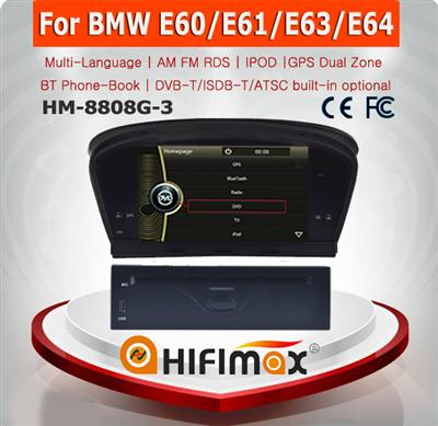 Hifimax touch screen car dvd for bmw e60/dvd car radio navigation system e60/car dvd for bmw 5 series