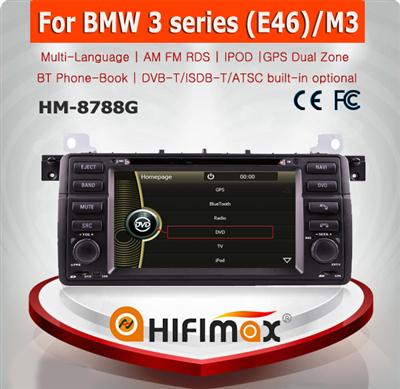 HIFIMAX 2015 Hot sale 7" digital touch screen special Auto video car dvd for BMW 3 series E46