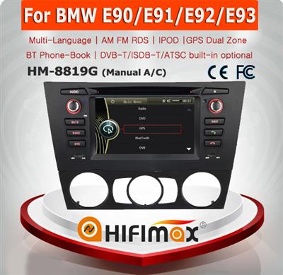 HIFIMAX WIN CE 6.0 Car DVD GPS For BMW 3 Series E91 2005-2012 Touring Manual AC Car DVD Player GPS Navigation System