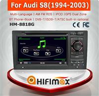 HIFIMAX 7 inch Car DVD GPS For Audi S8 Navigation Head unit - Bluetooth RDS IPOD HD 1080P Video Playback