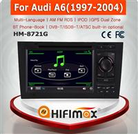 7 inch Hifimax Car DVD GPS Navigation System for Audi A6 1997-2004 - Radio RDS Bluetooth Phone-Book A2DP USB iPod HD1080P