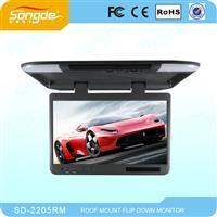 2016 Hot Selling 22 inch 12v Car Roof Mount Flip Down Monitor and Bus TV Monitor