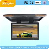 17.5/18.5 inch Car Roof Mount Flip Down Monitor with TV, AV, USB Function