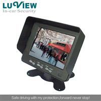 2 Channels Input 5 Inch TFT LCD Backup Car Rearview Monitor for Van
