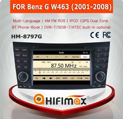 HIFIMAX WIN CE 6.0 Car DVD GPS For Mercedes Benz Benz G W463 2001-2008 Car GPS Navigation System