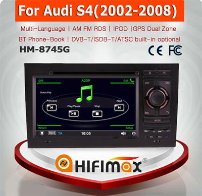 HIFIMAX 7'' WIN CE 6.0 Car DVD Player For Audi S4 2002-2008 Car Radio Bluetooth DVD USB Digital TV