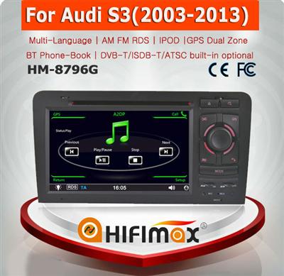 HIFIMAX 7'' WIN CE 6.0 Car DVD Player For Audi S3 multimedia Car dvd GPS Navigation System 2003-2013