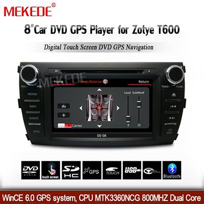 Factory Recommend 8inch car dvd player for Zotye T600 with ATV Bluetooth 3G Radio