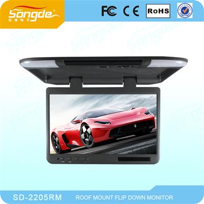 2016 Hot Selling 22 inch 12v Car Roof Mount Flip Down Monitor and Bus TV Monitor