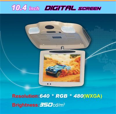 10.4 inch Hd ceiling suspended monitor/flip down bus advertising tv monitor/roof mounted monitor