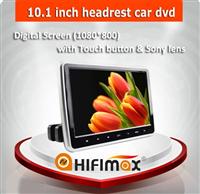 Hifimax 10 inch auto dvd headrest car dvd player headrest sony lens with Touch button