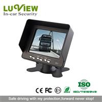 Luview Heavy Duty 5 Inch Wide HD LCD Rearview Car AHD Monitor for Trailer