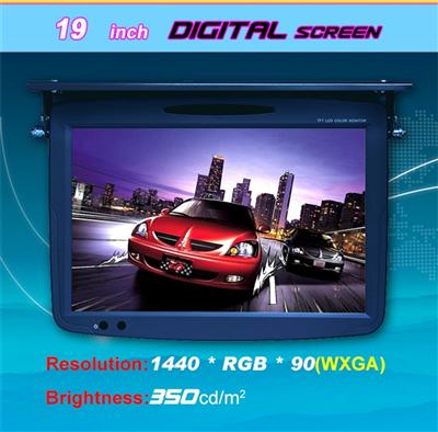 Different Size flip down large LCD 3G Bus Advertising Screen with usb, SD, IR, FM