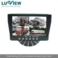 7 Inch Digital LCD Car Monitor Support 4-CH with Quad Function Rear View Monitor