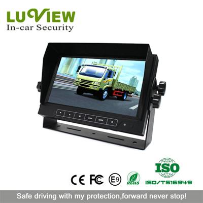 LUVIEW 7" Digital Screen Car Safety LCD Monitor with Touch Button