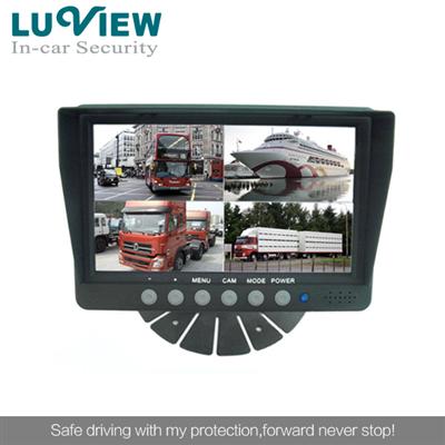 2014 New! 7 Inch Digital LCD Car Monitor Quad Monitor Rear View Monitor