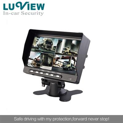 7inch Digital LCD Quad Monitor Support 4-CH inputs Rear View Monitor