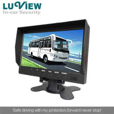 7inch Digital LCD Rear View Monitor Support 4-CH inputs Use for Heavy-duty Equipments