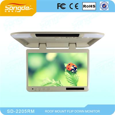 12V Car LED Monitor 22 inch Motorized flip down car monitor