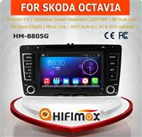 HIFIMAX Android 5.1.1 Android car radio with gps for Skoda Octavia 2013 WITH Capacitive screen 1080P 16G ROM WIFI 3G