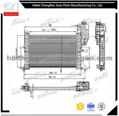 Auto Radiator Pa66 Gf30 For Mercedes Sprinter W901-905 OE 9015001800 (DL-B547)